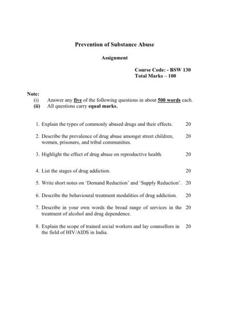 IGNOU BSW-130 Solved Assignment 2025-26 English Medium