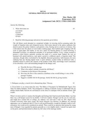 IGNOU DCE-01 Solved Assignment 2025-26 English Medium