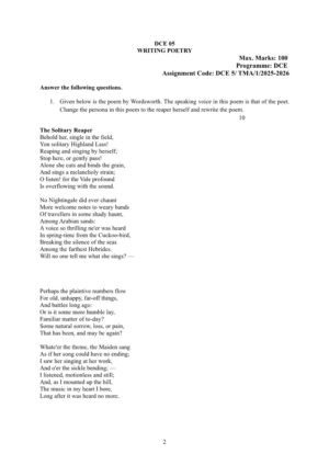 IGNOU DCE-05 Solved Assignment 2025-26 English Medium