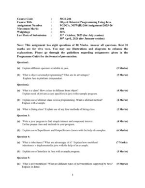 IGNOU MCS-206 Solved Assignment 2025-26 English Medium