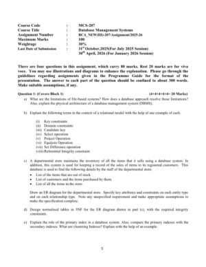 IGNOU MCS-207 Solved Assignment 2025-26 English Medium