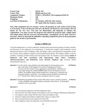 IGNOU MCSL-210 Solved Assignment 2025-26 English Medium