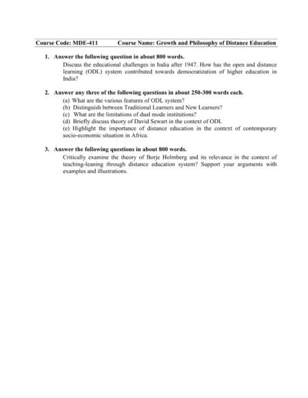 IGNOU MDE-411 Solved Assignment 2025-26 English Medium