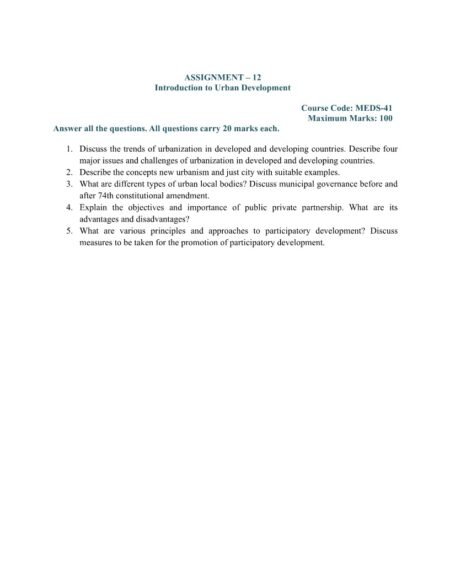 IGNOU MEDS-41 Solved Assignment 2025-26 English Medium