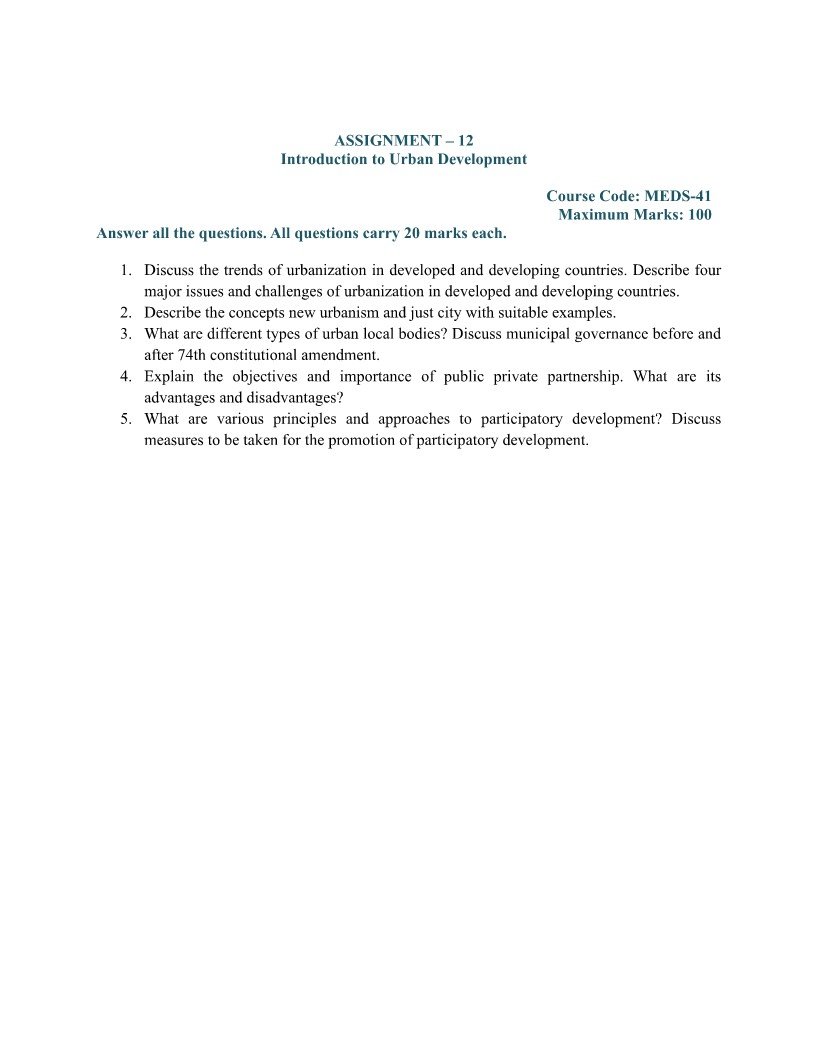 IGNOU MEDS-41 Solved Assignment 2025-26 English Medium