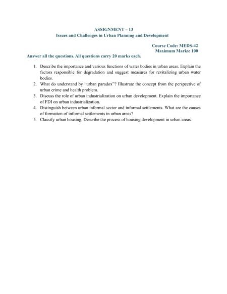 IGNOU MEDS-42 Solved Assignment 2025-26 English Medium
