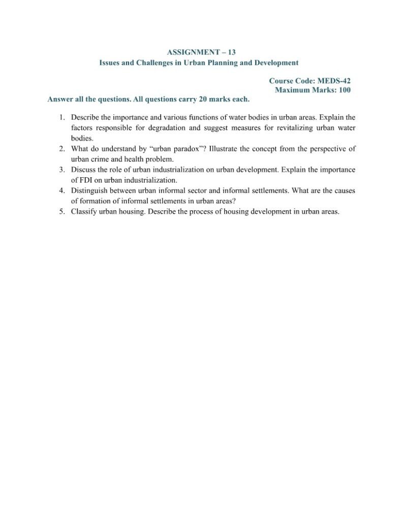 IGNOU MEDS-42 Solved Assignment 2025-26 English Medium