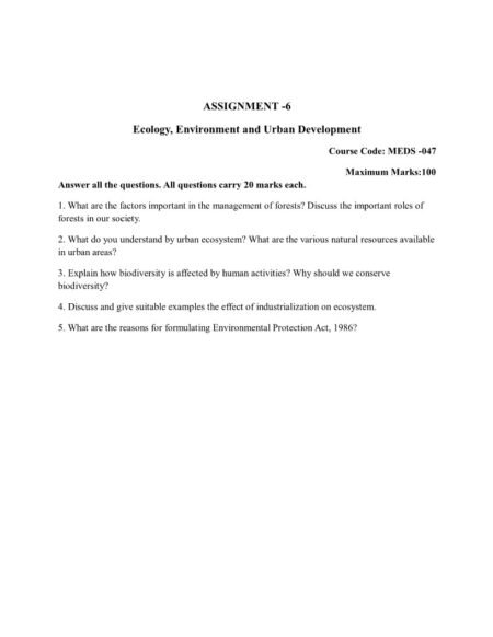 IGNOU MEDS-47 Solved Assignment 2025-26 English Medium
