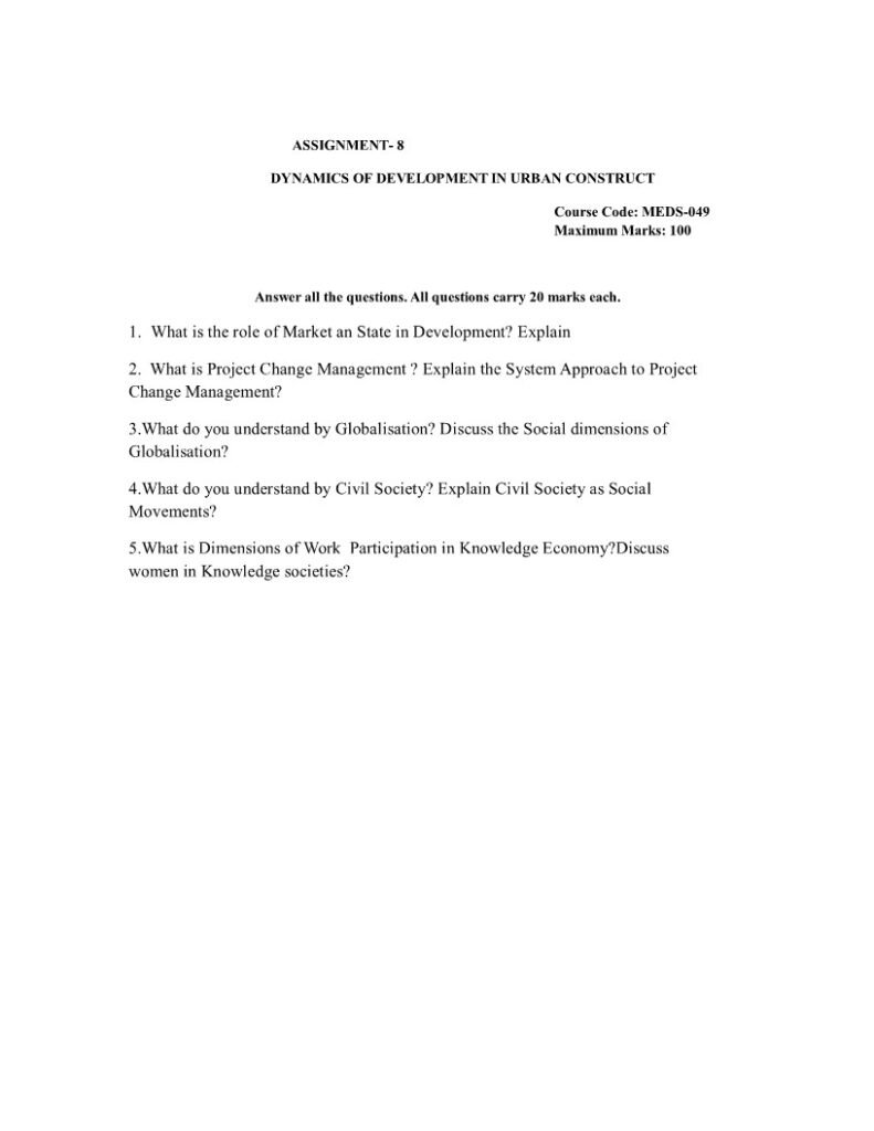 IGNOU MEDS-49 Solved Assignment 2025-26 English Medium