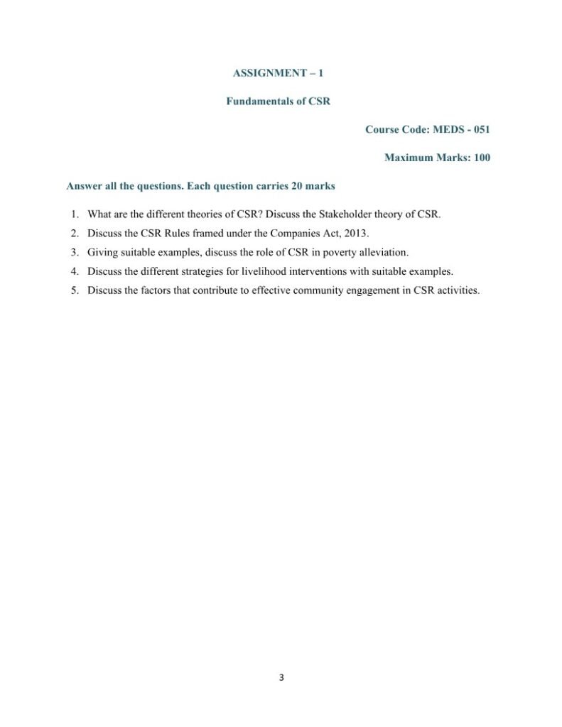 IGNOU MEDS-51 Solved Assignment 2025-26 English Medium