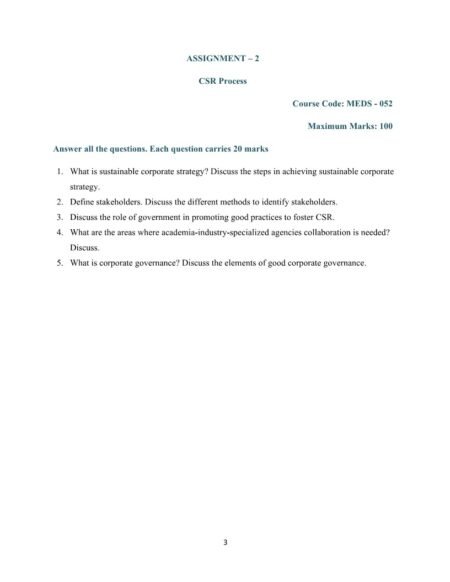 IGNOU MEDS-52 Solved Assignment 2025-26 English Medium