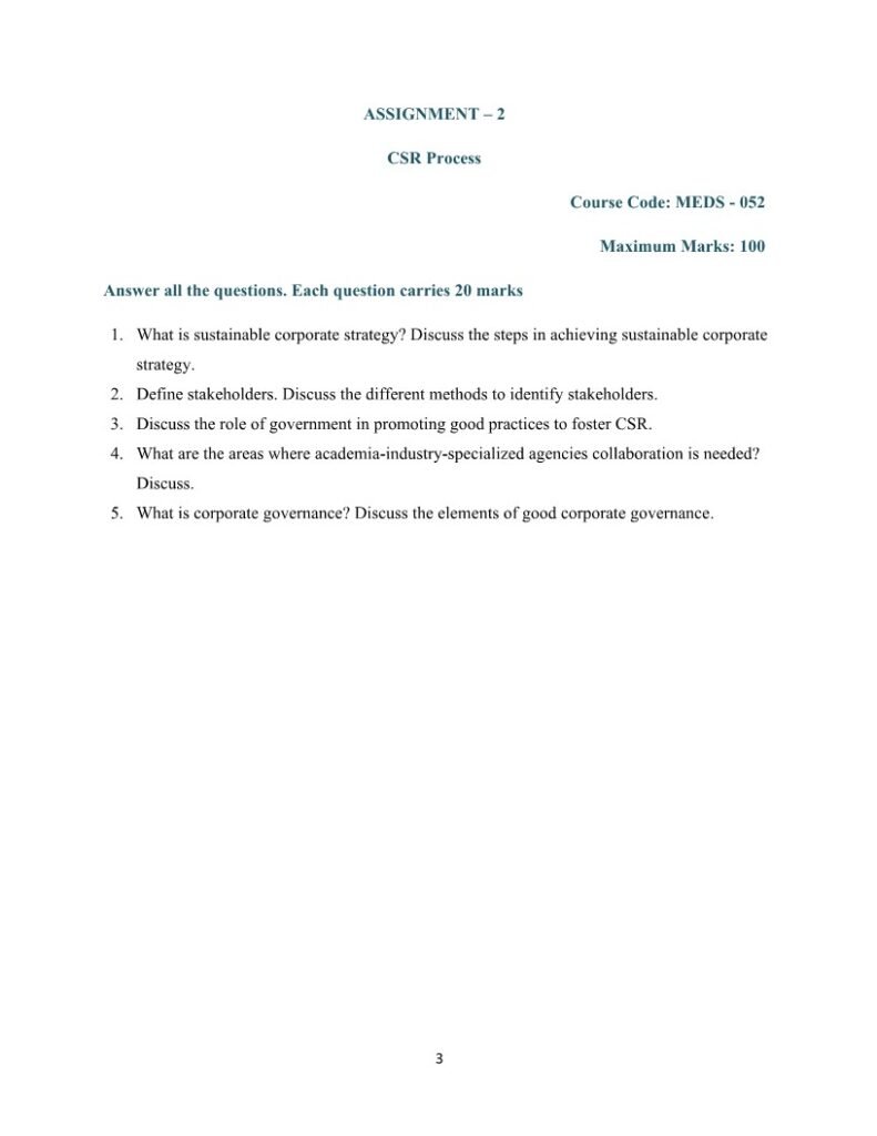 IGNOU MEDS-52 Solved Assignment 2025-26 English Medium