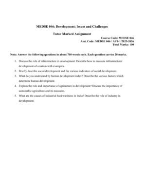 IGNOU MEDSE-046 Solved Assignment 2025-26 English Medium
