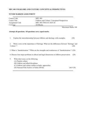 IGNOU MFC-001 Solved Assignment 2025-26 English Medium