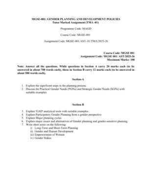 IGNOU MGSE-01 Solved Assignment 2025-26 English Medium