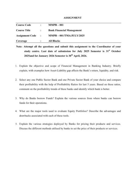 IGNOU MMPB-01 Solved Assignment 2025-26 English Medium