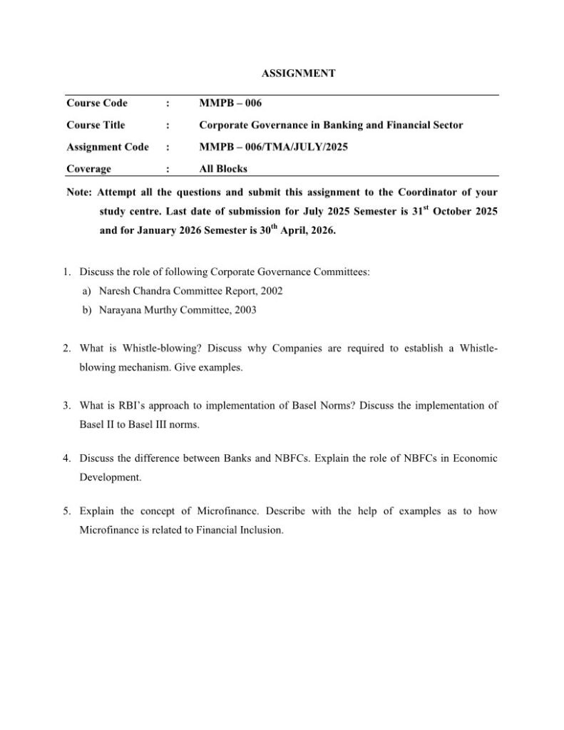 IGNOU MMPB-06 Solved Assignment 2025-26 English Medium