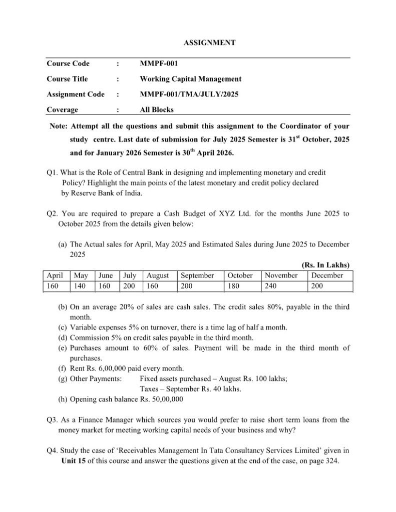 IGNOU MMPF-01 Solved Assignment 2025-26 English Medium