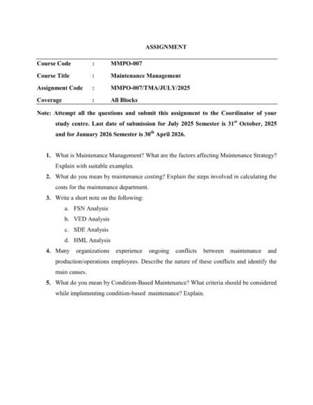 IGNOU MMPO-07 Solved Assignment 2025-26 English Medium