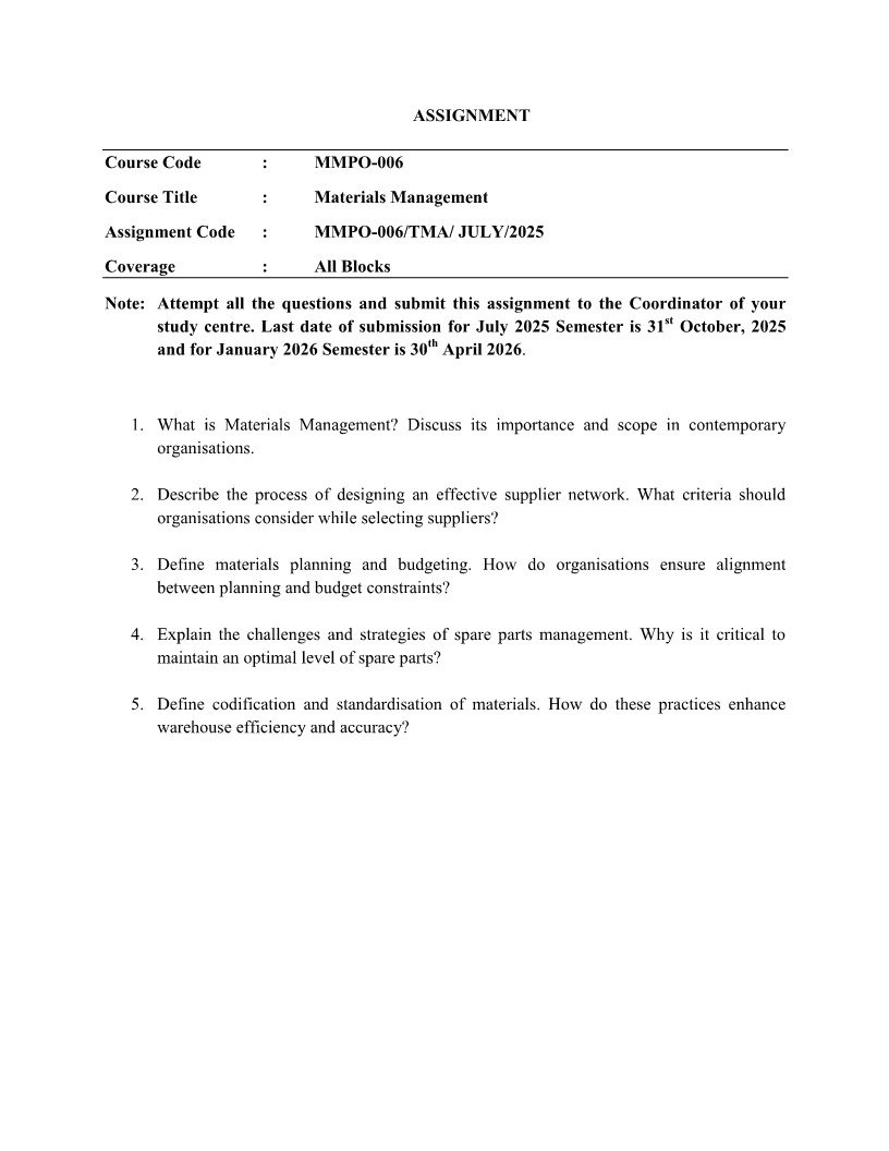 IGNOU MMPO-06 Solved Assignment 2025-26 English Medium