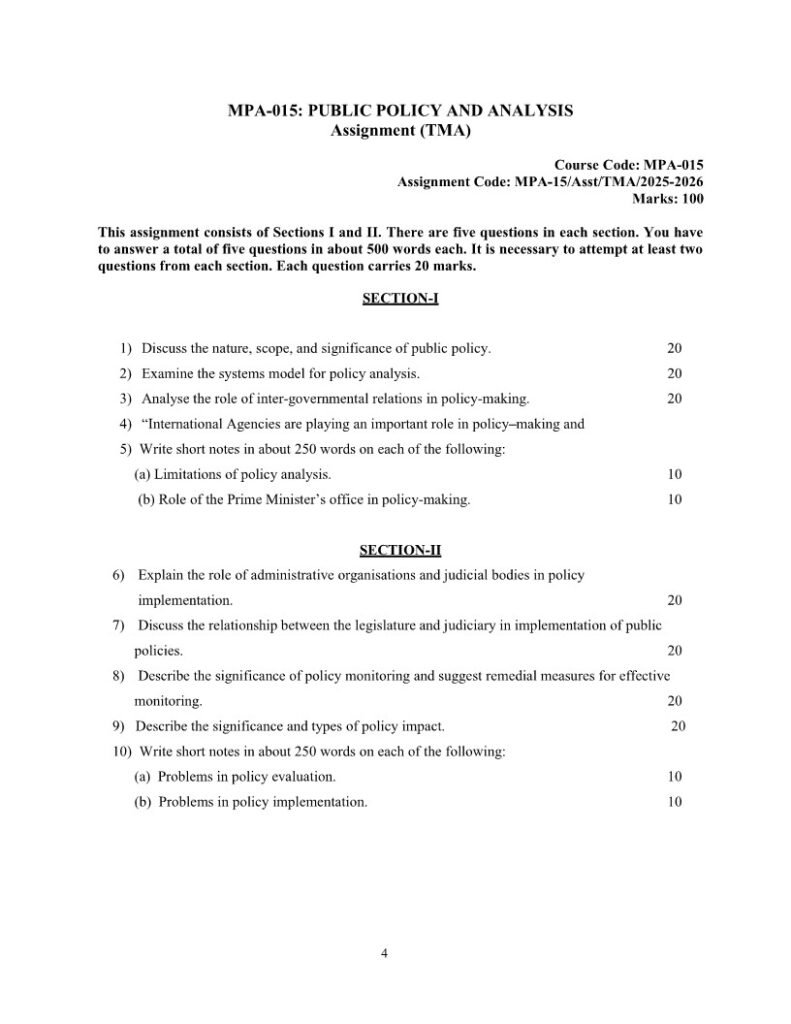 IGNOU MPA-15-16-17-18-MPS-03-MSO-02 Solved Assignment 2025-26 English Medium (COMBO)