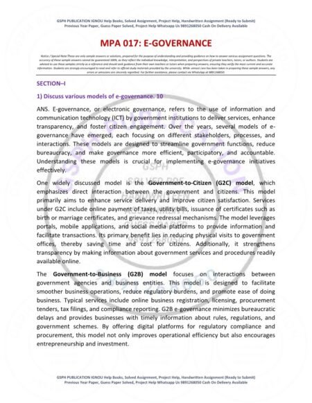 IGNOU MPA-017 Solved Assignment 2025-26 English Medium - Image 2