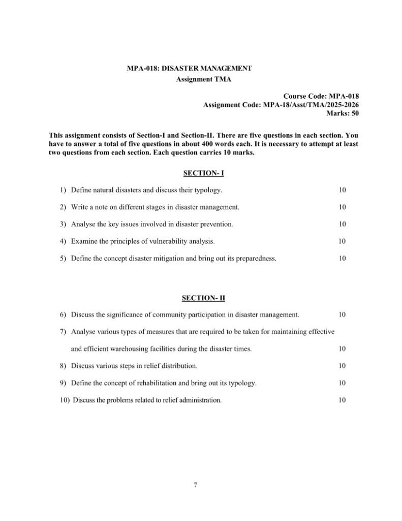 IGNOU MPA-018 Solved Assignment 2025-26 English Medium