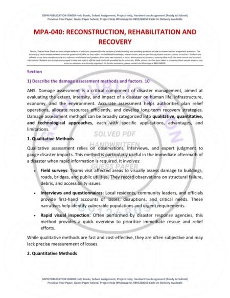IGNOU MPA-040 Solved Assignment 2025-26 English Medium