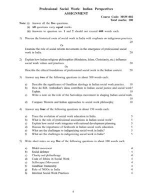 IGNOU MSW-02 Solved Assignment 2025-26 English Medium