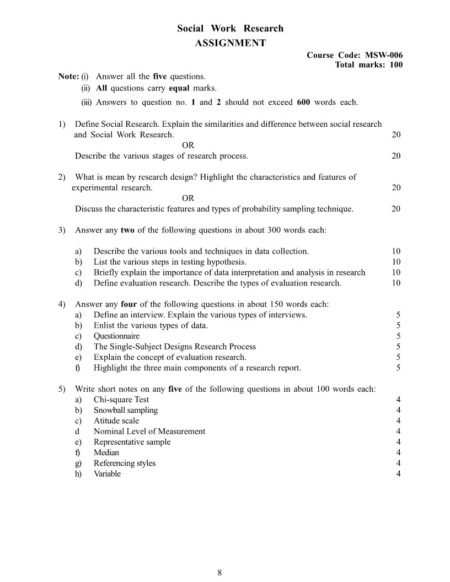 IGNOU MSW-06 Solved Assignment 2025-26 English Medium