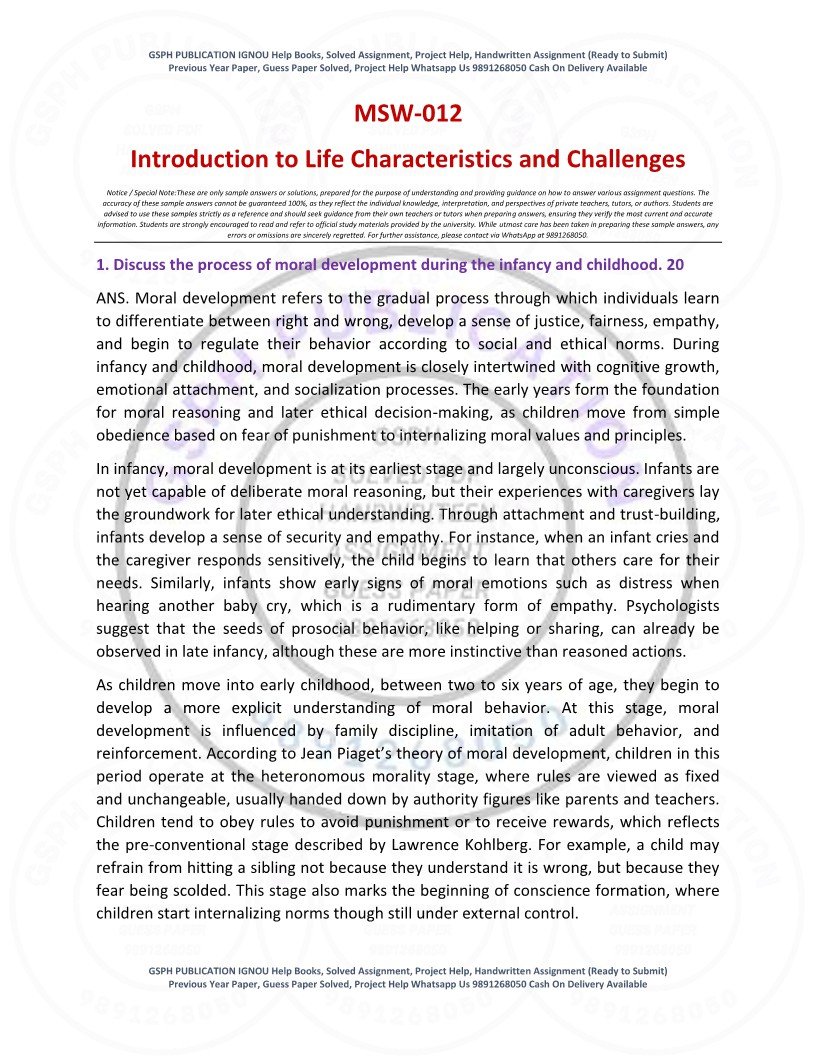 IGNOU MSW-012 Solved Assignment 2025-26 English Medium - Image 2