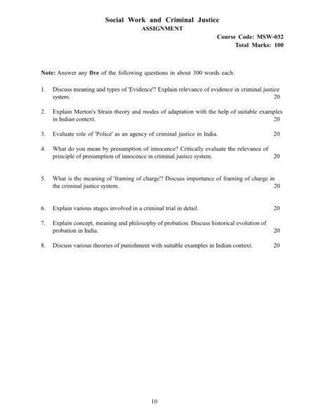 IGNOU MSW-032 Solved Assignment 2025-26 English Medium