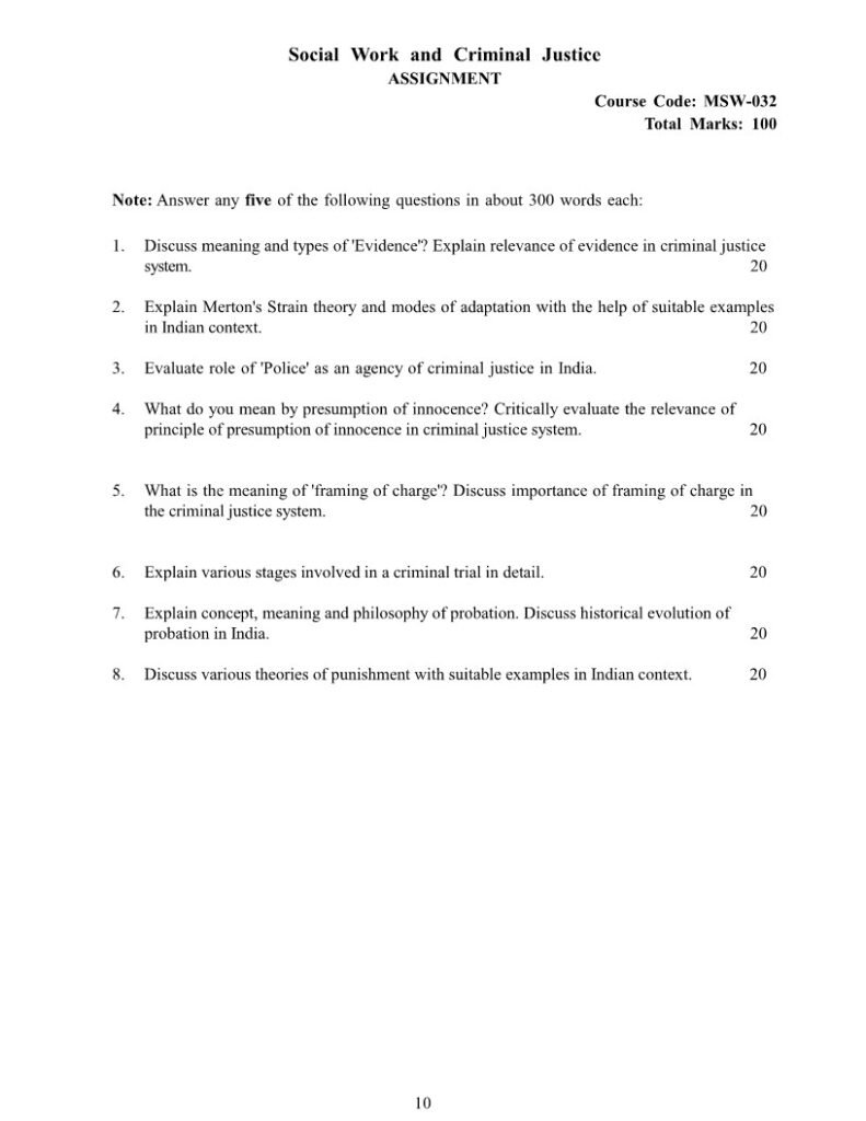 IGNOU MSW-032 Solved Assignment 2025-26 English Medium