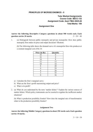 IGNOU BECC-132 Solved Assignment 2025-26 English Medium