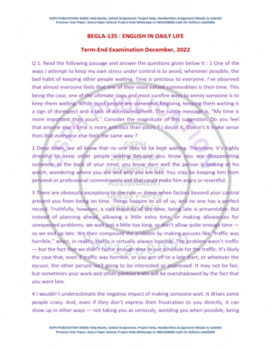 IGNOU BEGLA-135 Previous Year Solved Question Paper English Medium (DEC 2022)