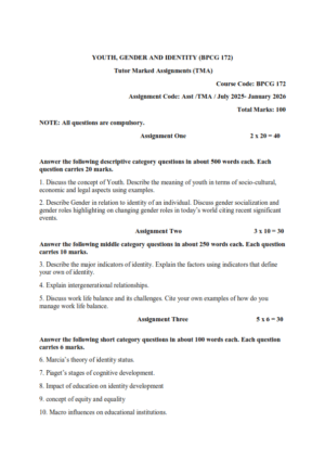 IGNOU BPCG-172 Solved Assignment 2025-26 English Medium