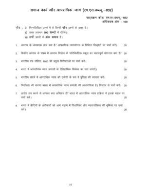 IGNOU MSW-032 Solved Assignment 2025-26 Hindi Medium