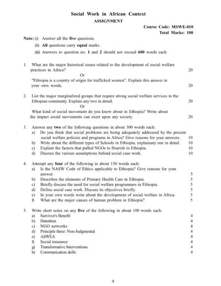 IGNOU MSWE-010 Solved Assignment 2025-26 English Medium