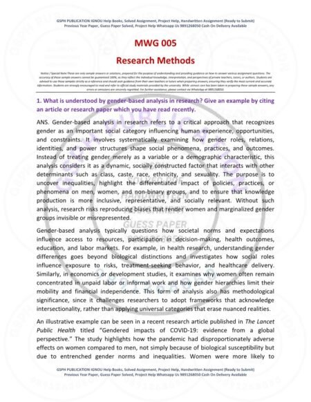 IGNOU MWG-05 Solved Assignment 2025-26 English Medium
