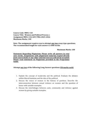 IGNOU MWG-110 Solved Assignment 2025-26 English Medium