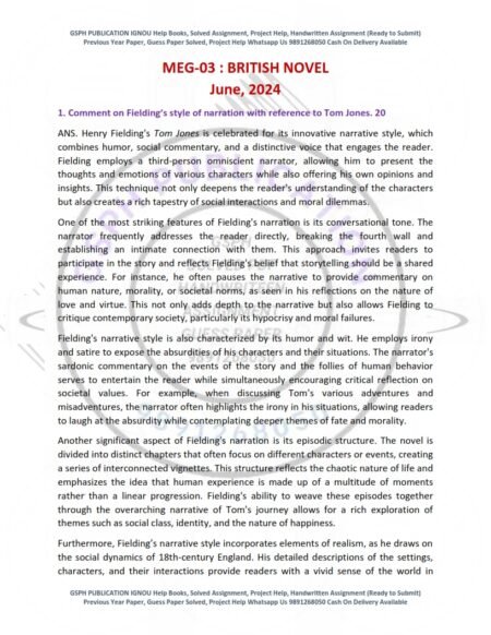 IGNOU MEG-3 Previous Year Solved Question Paper English Medium (JUNE 2024)