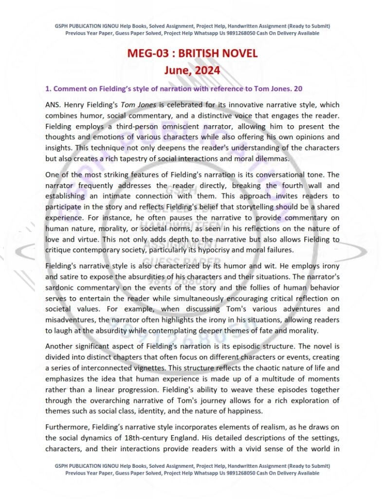 IGNOU MEG-3 Previous Year Solved Question Paper English Medium (JUNE 2024)