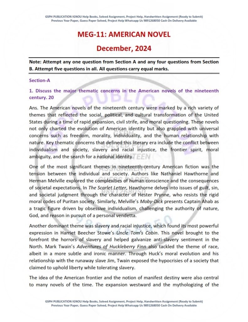 IGNOU MEG-011 Previous Year Solved Question Paper English Medium (DEC 2024)