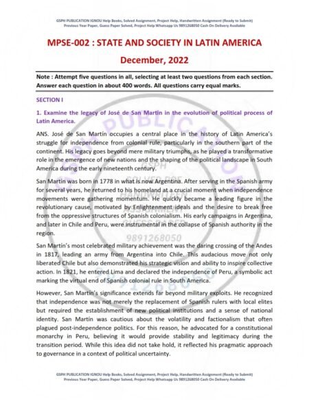 IGNOU MPSE-02 Previous Year Solved Question Paper English Medium (DEC 2022)