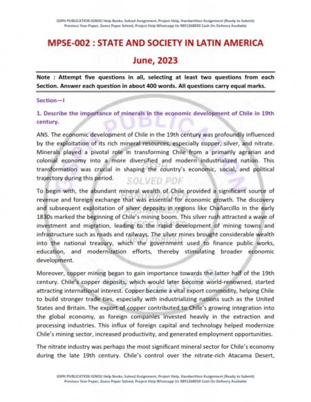 IGNOU MPSE-02 Previous Year Solved Question Paper English Medium (JUNE 2023)