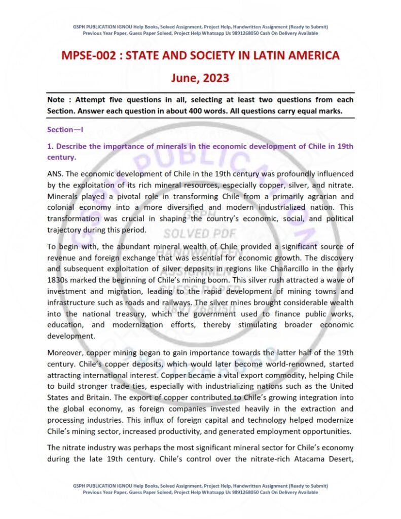 IGNOU MPSE-02 Previous Year Solved Question Paper English Medium (JUNE 2023)