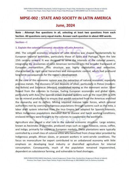 IGNOU MPSE-02 Previous Year Solved Question Paper English Medium (JUNE 2024)