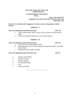 IGNOU BANS-184 Solved Assignment 2025-26 English Medium