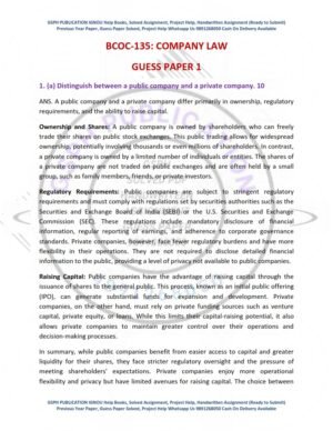 IGNOU BCOC-135 Guess Paper Solved English Medium