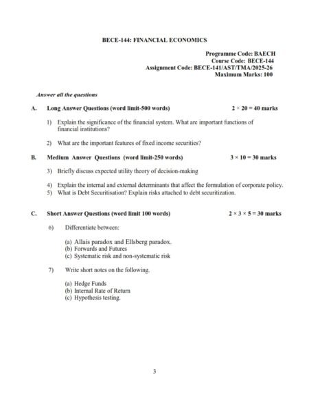 IGNOU BECE-144 Solved Assignment 2025-26 English Medium